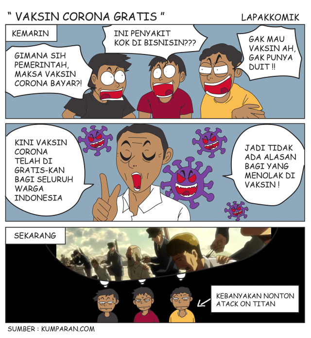 Komik: Vaksin Corona Gratis (1)