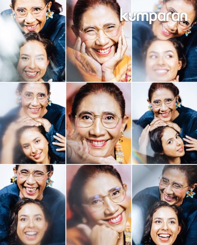 Susi Pudjiastuti dan Nadine Kaiser. Foto: Fotto by Sweet Escape. Stylish: Erlangga S Negoro. Makeup & Hairdo for Nadine Kaiser: Yoan Yuana. Wardrobe for Nadine Kaiser: Priyo Oktaviano & Studio Moral. Aksesori: House of Jealouxy