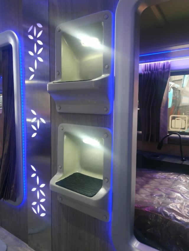 Interior bus sleeper Pandawa87. Foto: dok. Pandawa87 Karawang