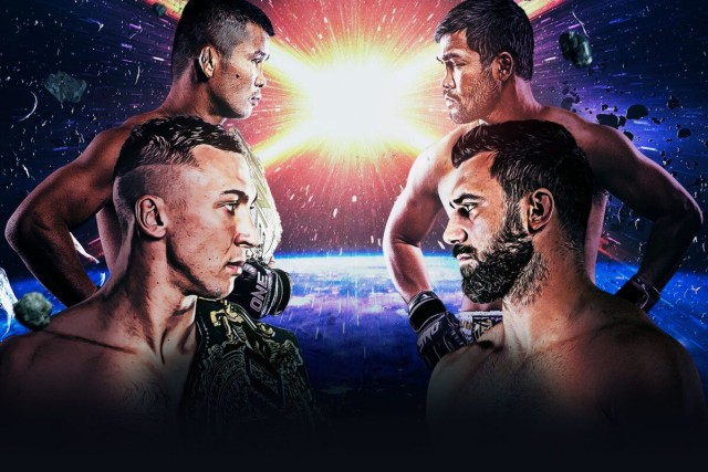 Dua sabuk Juara Dunia ONE Championship akan dipertaruhkan dalam ajang ONE: COLLISION COURSE (ONE Championship)
