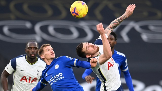 Pertandingan Tottenham Hotspur vs Leicester City di Stadion Tottenham Hotspur, London, Inggris, Minggu (20/12). Foto: Pool via REUTERS