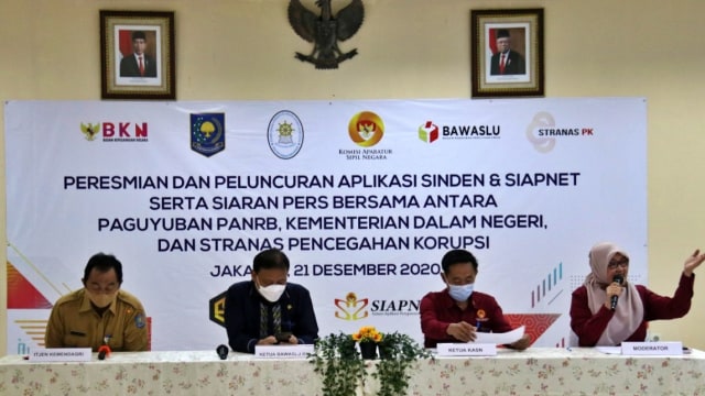 Siaran Pers Bersama Satuan Tugas Netralitas ASN dalam Pilkada 2020. Foto: KASN