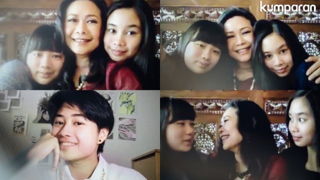 Noni Purnomo dan ketiga putrinya. Foto: Fotto by Sweet Escape
