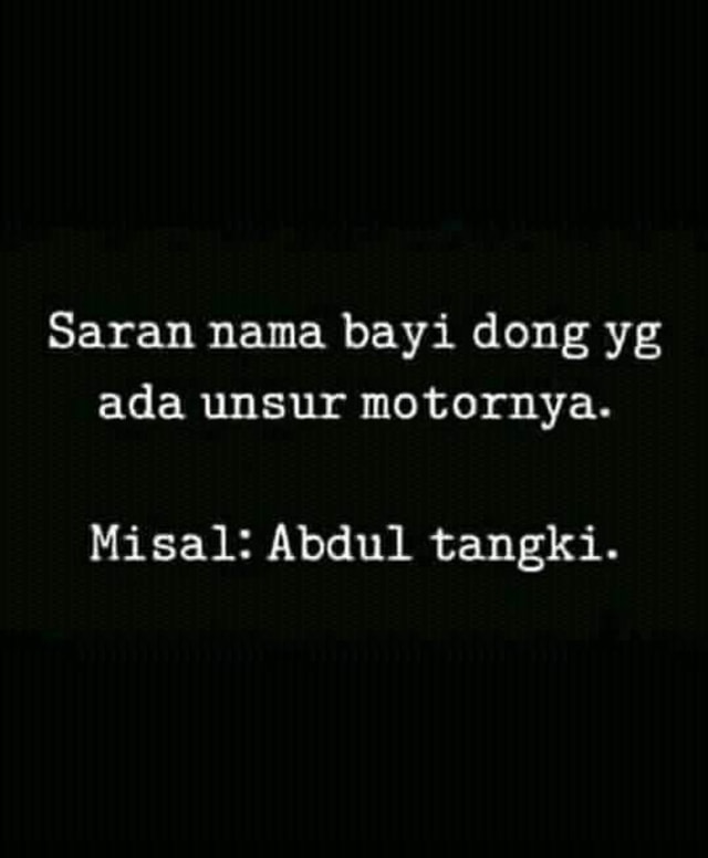 Viral curhatan seorang pria di Facebook minta saran nama bayi laki-laki yang ada unsur sepeda motor. Foto: Facebook/Cimink Ldrk) 