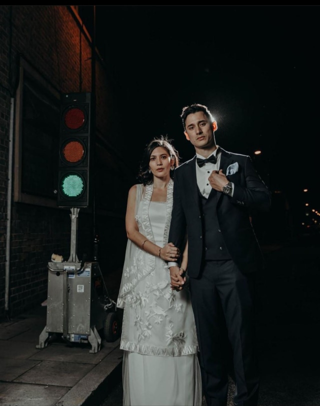 Foto pernikahan Hannah Al Rashid dan Nino Fernandez. Foto: Adithio Noviello/Instagram Hannah Al Rashid