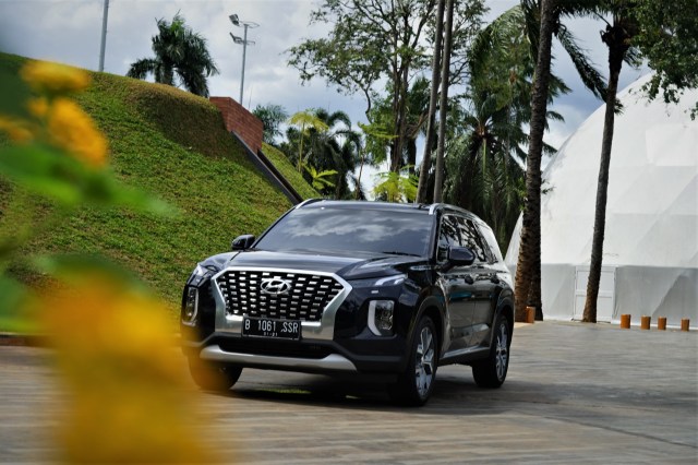 Tampilan depan Hyundai Palisade. Foto: Muhammad Ikbal/kumparan