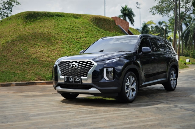 Tampilan depan Hyundai Palisade. Foto: Muhammad Ikbal/kumparan