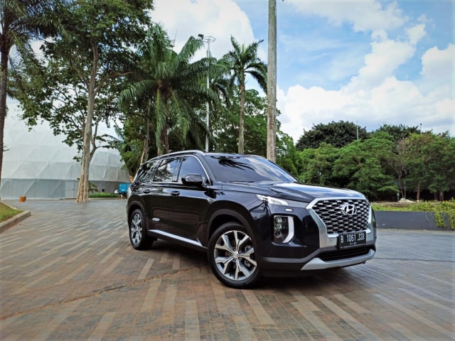 Tampilan depan Hyundai Palisade. Foto: Muhammad Ikbal/kumparan