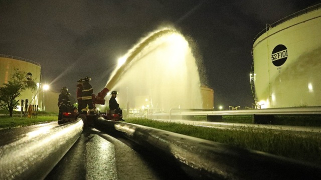 Emergency drill di kilang Pertamina Cilacap. Foto: Pertamina