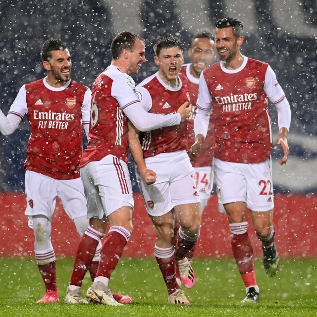 Laga pekan ke-17 antara West Bromwich Albion vs Arsenal di Liga Inggris. Foto: Twitter/@Arsenal