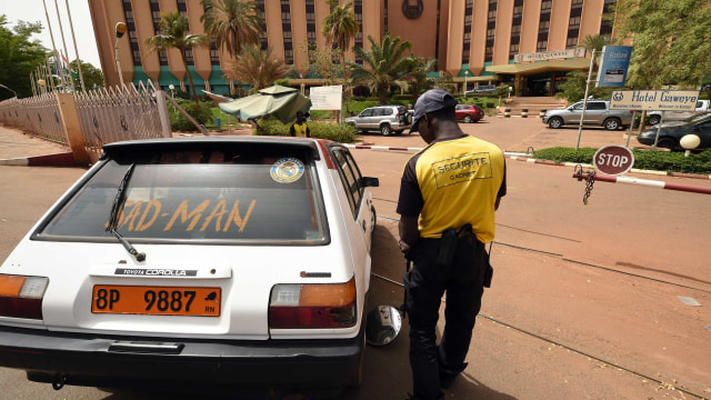 Ilustrasi pengamanan di Kota Niamey, Niger. Foto: Pascal GUYOT / AFP