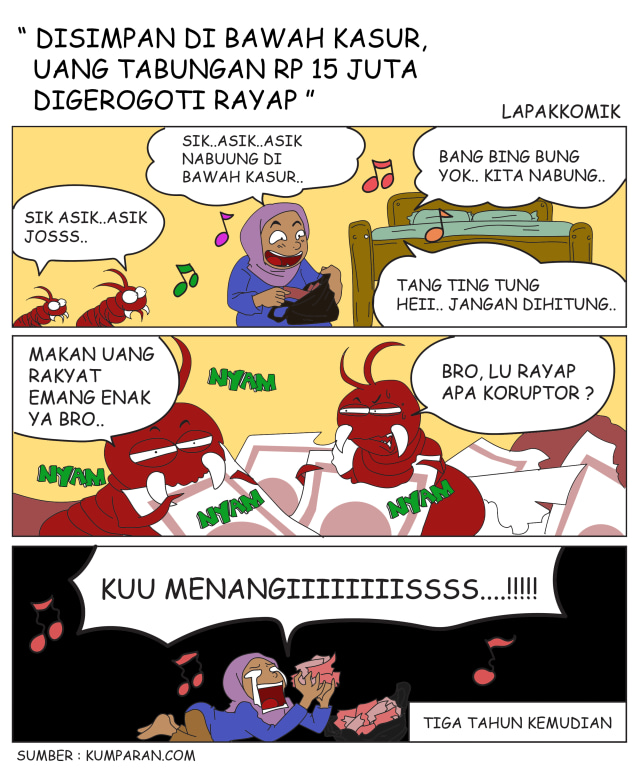 Disimpan di Bawah Kasur, Uang Tabungan Rp 15 Juta Digerogoti Rayap (1)