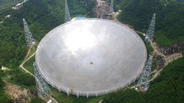 Teleskop FAST di China. Foto: Dok. National Astronomical Observatories of China