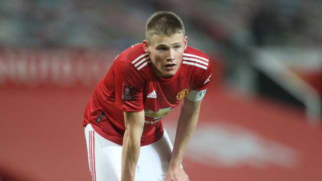 McTominay menjadi kapten saat MU melawan Watford di ajang Piala FA. Foto: Reuters/Carl Recine