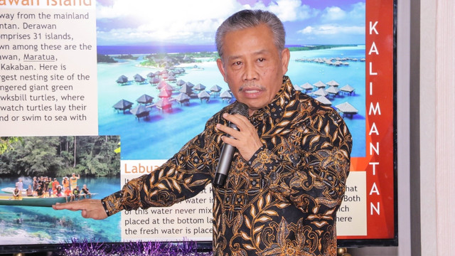 Dubes RI untuk Korea Utara, Berlian Napitupulu mempromosikan destinasi wisata Indonesia kepada kalangan diplomatik asing dan Ekspat di Korea Utara. Foto: Dok. KBRI Pyongyang