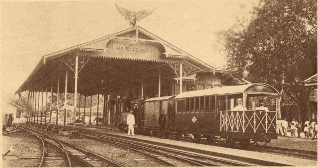 Ilustrasi jalur kereta api di zaman Belanda. Foto: iw.wikipedia
