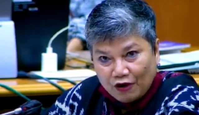 Anggota Komisi IX dari fraksi PDIP, Ribka Tjiptaning.
 Foto: Youtube/DPR RI