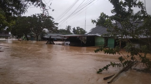 Banjir di Barabai Darat, Kecamatan Barabai, Hulu Sungai Tengah. Foto: Dok. Istimewa