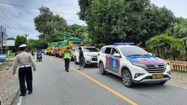 Polres Majene siap mengawal bantuan logistik untuk korban gempa. Foto: Dok. Polres Majene