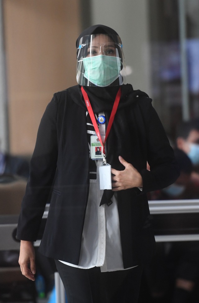 Kepala Kantor Bea Cukai Soekarno-Hatta Finari Manan di KPK. Foto: ANTARA FOTO/Akbar Nugroho Gumay
