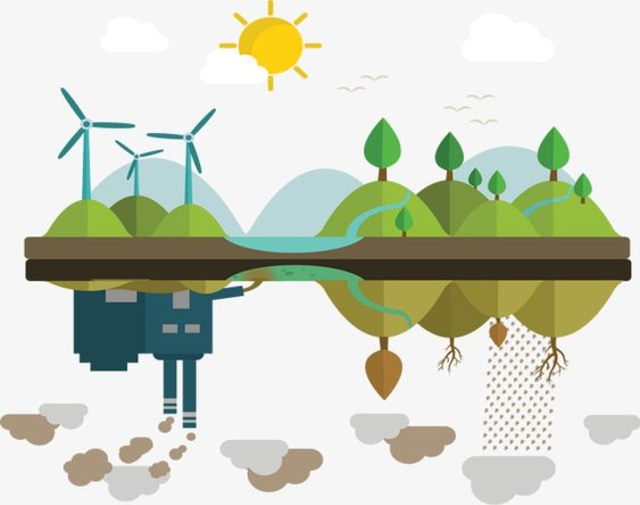 Ilustrasi Pencemaran Lingkungan, Foto: Dok. pngtree.com