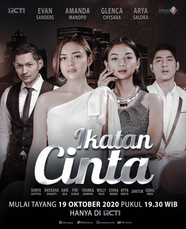 Poster sinetron Ikatan Cinta. Foto: Instagram Arya Saloka