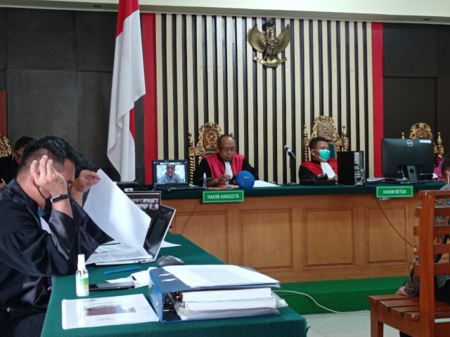 Sidang perkara suap DPRD Provinsi Jambi di PengadilanTipikor Jambi/Istimewa