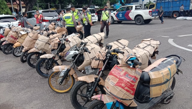 Motor bodong yang diamankan Satlantas Polres Sikka, Selasa (19/1/2021). Foto: istimewa.