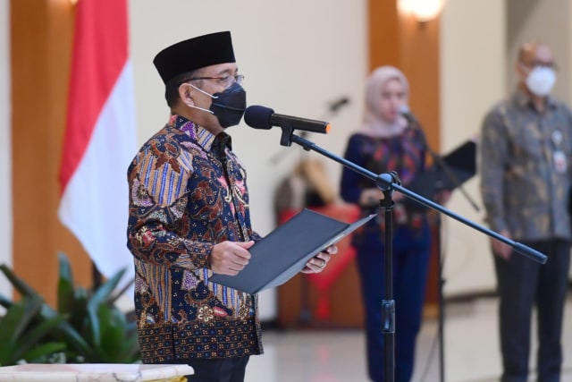Mensesneg Pratikno lantik 11 pejabat eselon 1 di Kementerian Sekretariat Negara Foto: Muchlis Jr - Biro Pers Sekretariat Presiden