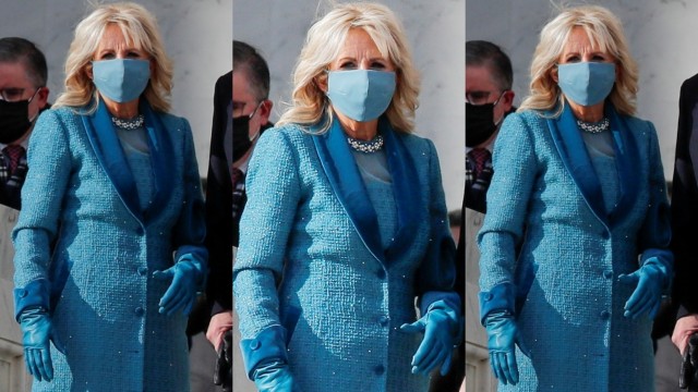 Gaya Busana Jill Biden di Pelantikan Joe Biden Foto: REUTERS