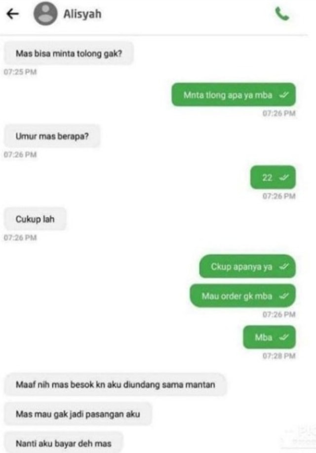 Viral perempuan sewa driver ojol untuk jadi pasangan kondangan alias pacar bohongan. (Foto: Instagran/@dramojol.id)