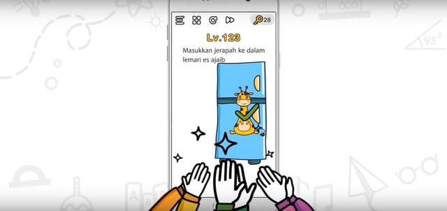 Ilustrasi permainan ponsel Brain Out untuk mengasah otak. Sumber: Kumparan