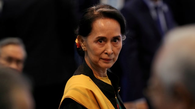 Penasihat Negara Myanmar, Aung San Suu Kyi.
Foto: Athit Perawongmetha/REUTERS
