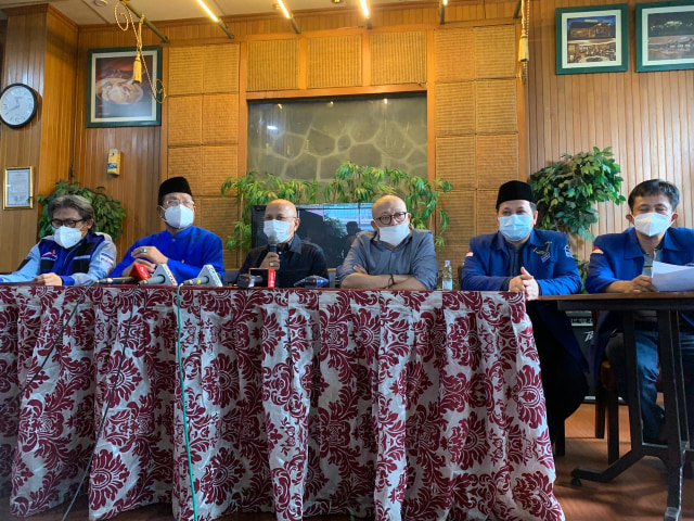 Konferensi Pers pendiri tokoh dan senior Partai Demokrat merespons pernyataan AHY.
 Foto: Dok. Istimewa