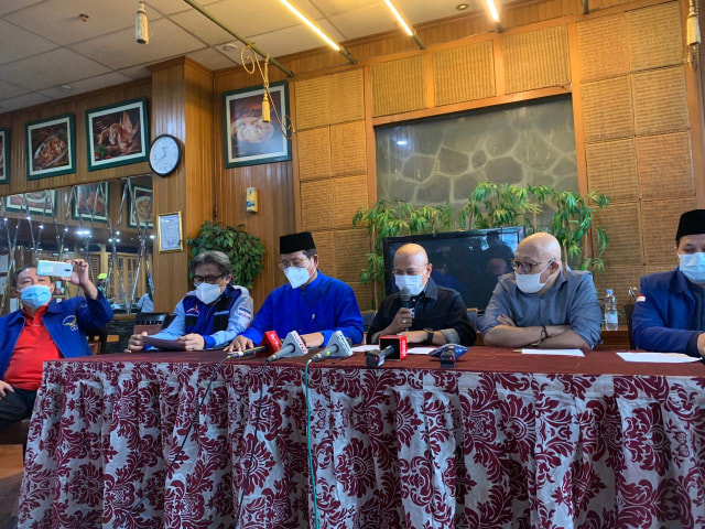 Konferensi Pers pendiri tokoh dan senior Partai Demokrat merespons pernyataan AHY.
 Foto: Dok. Istimewa