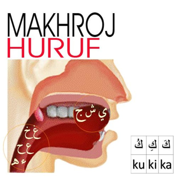 Ilustrasi Makhorijul Huruf, sumber: APKPure Com