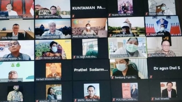 Pertama kalinya Luhut dan Satgas COVID-19 meeting virtual dengan Epidemiolog UI, Pandu Riono, dkk, Foto: Pandu Riono