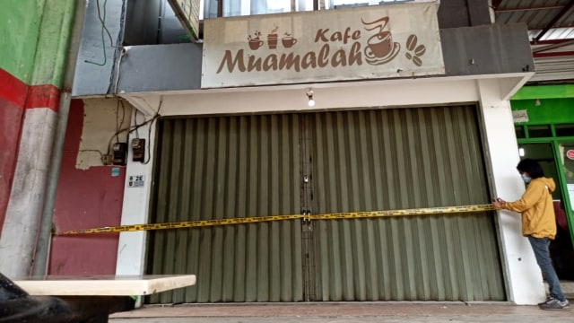 Suasana Pasar Muamalah Depok yang masih disegel garis polisi. Foto: Dok. Istimewa