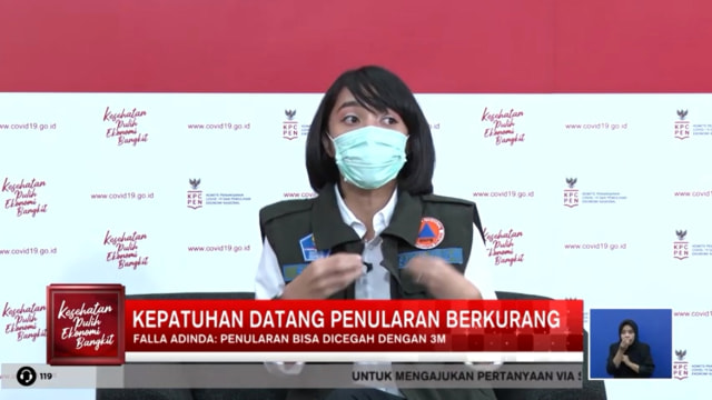 dr Falla Adinda, relawan COVID-19. Foto: Youtube/FMB9ID IKP