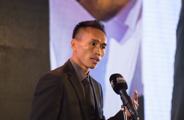 Sunoto menghadiri salah satu konferensi pers yang diselenggarakan ONE Championship (ONE Championship)