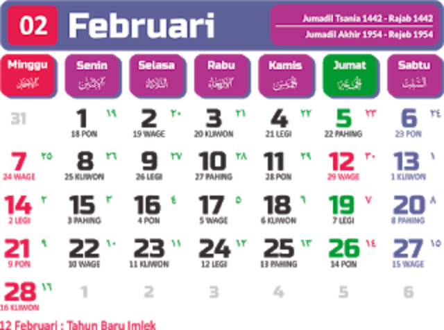 Ilustrasi Kalender Jawa 2021, sumber: ID Pinterest