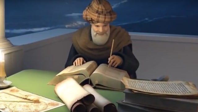 Ilustrasi Al-Battani, seorang astronom dan ahli matematika. Foto: Youtube/ Mehmet Ali ŞENOL