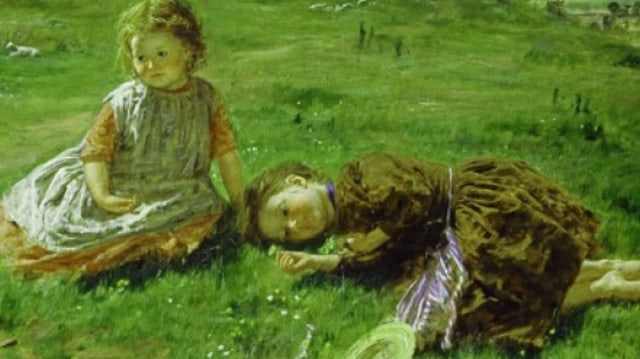 Ilustrasi anak-anak hijau Desa Woolpit. | The Curious Rambler