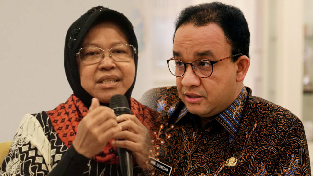 Tri Rismaharini dan Anies Baswedan.
 Foto: Kevin Kurnianto/kumparan dan Yuddy Cahya Budiman/REUTERS