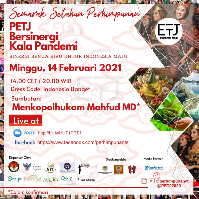 Semarak Setahun Perhimpunan Eropa untuk Indonesia Maju "Sinergi Kala Pandemi" diramaikan oleh 150 peserta dari berbagai negara di Eropa, maupun di Amerika Serikat dan Indonesia.