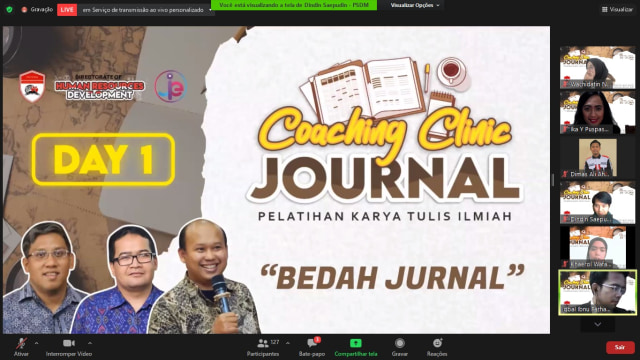 Pelatihan Coaching Clinic Journal PPI Dunia 
