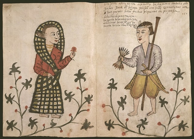 Sebuah ilustrasi dari Portugis yang terdapat dalam buku Códice Casanatense tahun 1540 yang menggambarkan orang Aceh.