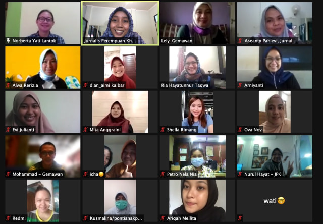 Jurnalis Perempuan Khatulistiwa (JPK) menggelar webinar. Foto: Dok. Istimewa