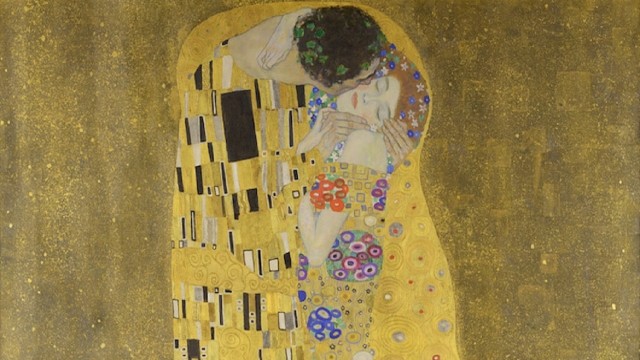 Lukisan The Kiss karya Gustav Klimt. Foto. dok: Youtube/Smarthistory