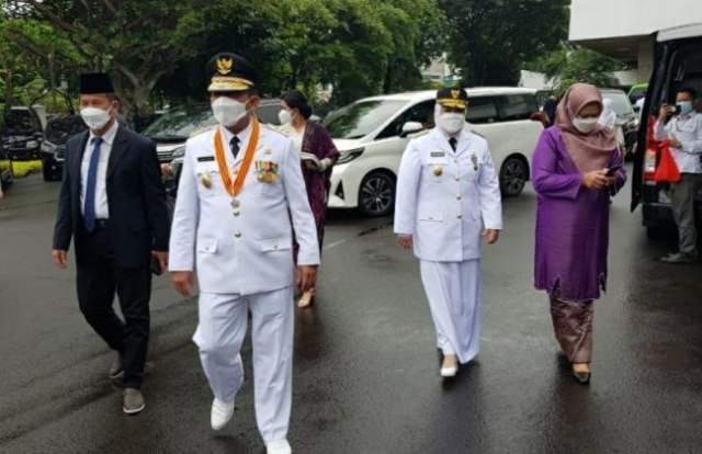 Ansar-Marlin saat tiba di Istana (Foto:ist)
